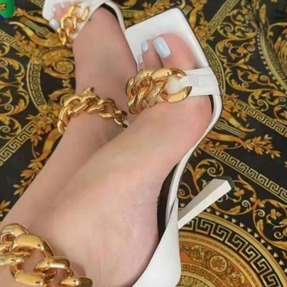 Elegant white sandals